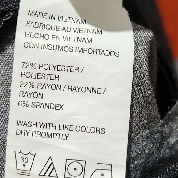 Van Heusen Flex Dress Pants Size 32x32 Gray Color Flat Front Straight - Picture 9 of 9